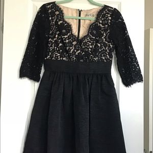 Black lace fit and flare